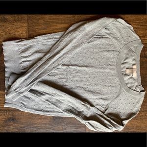 Banana Republic scoop neck fitted gray sweater